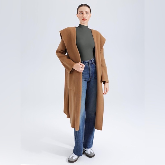 REORIA Grey Green Turtleneck Long Sleeve Bodysuit Double Lined 2XL Brand New - Picture 3 of 6